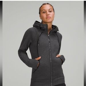 Women's Charcoal Full-Zip Hooded Jacket
